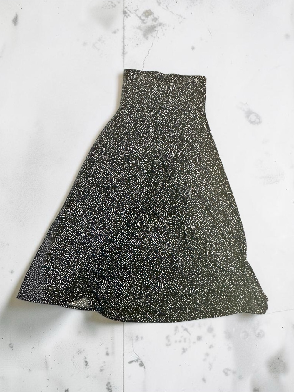 NWT Banana Republic Strapless Midi Dress XL Black White Abstract Speckled Print - Picture 4 of 4